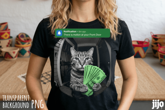 Cat Money Humor Meme PNG: A Designer's Playful Asset