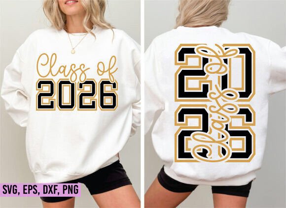 Class of 2026 SVG PNG: Modern Graduation Design Assets