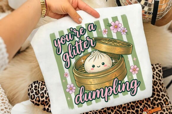 Elevate Your Designs with the Glitter Dumpling Sublimation PNG