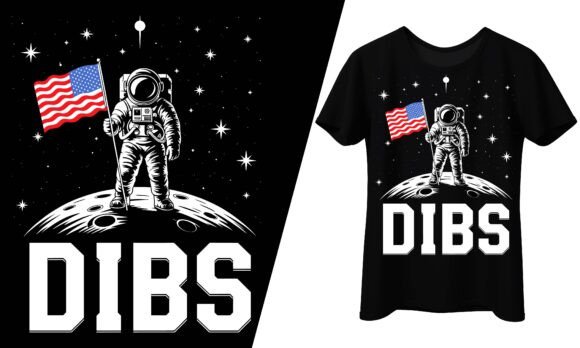 Exploring the Dibs Astronaut Space Moon USA Flag SVG