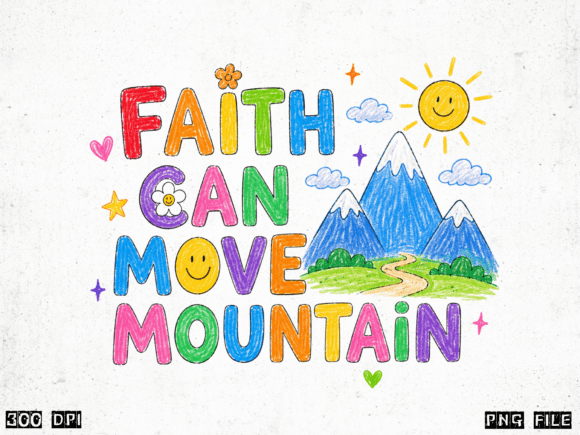 Faith Can Move Mountains: A Versatile PNG for Designers