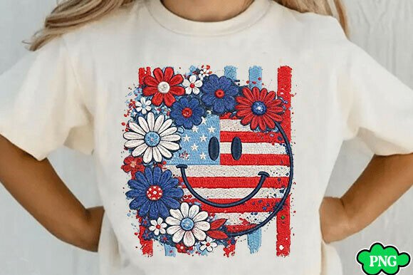 Floral American Flag: A Modern Design Asset