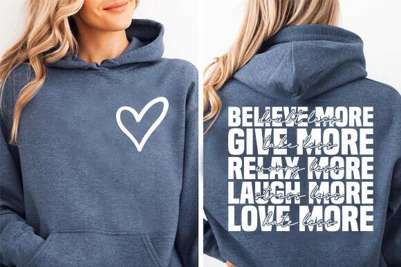Love More Hate Less SVG: Mental Health Design for Creative Projects