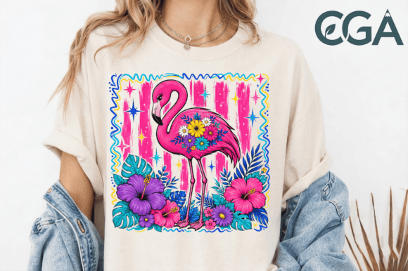 Pink Flamingo Floral Retro Preppy PNG: A Design Deep Dive