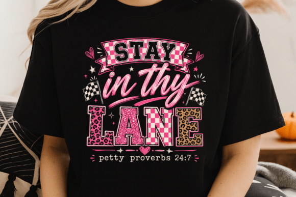 Stay in Thy Lane Checkered PNG: A Bold Design Asset