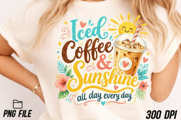 Sunshine & Iced Coffee PNG: A Versatile Design Asset